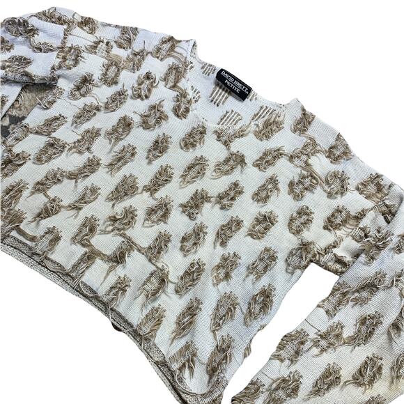 Fringe Funky Dotted Knit Sweater Large Vintage Jumper - Picture 8 of 8